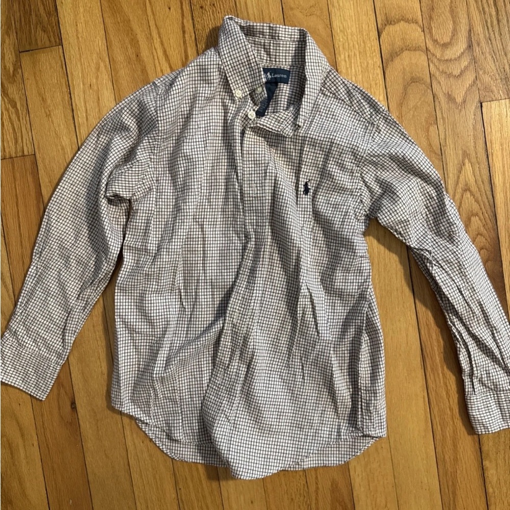 Ralph Lauren Men's Brown Checkered Shirt